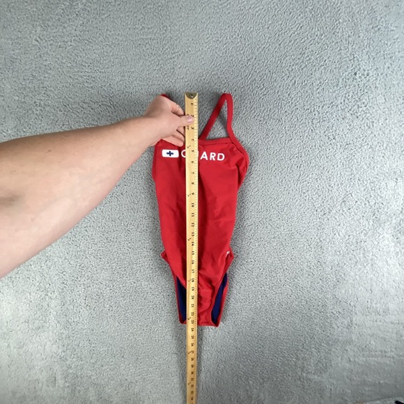 Speedo Lifeguard Bathing Suit Womens 32 Endurance Red 1-Piece Swimsuit NEW $55 - Picture 4 of 9